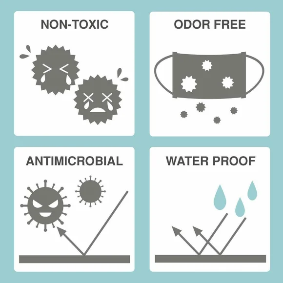 Bathroom Waterproof PEVA Clear Shower Curtain With Mesh Pockets - Picture 8 of 10